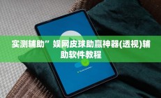 实测辅助”娱网皮球助赢神器(透视)辅助软件教程