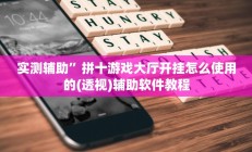 辅助神器“乐山游戏中心开挂神器”详细开挂教程