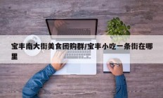 宝丰南大街美食团购群/宝丰小吃一条街在哪里