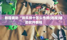 教程辅助“欢乐拼十怎么作弊(透视)辅助软件教程
