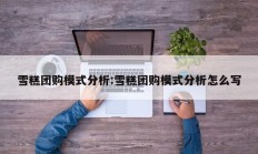 雪糕团购模式分析:雪糕团购模式分析怎么写