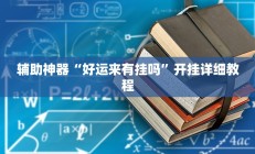 辅助神器“好运来有挂吗”开挂详细教程