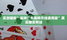 实测辅助”德扑之星辅助开挂教程”开挂详细教程
