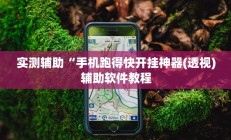 实测辅助“手机跑得快开挂神器(透视)辅助软件教程