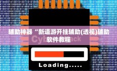 辅助神器“新道游开挂辅助(透视)辅助软件教程