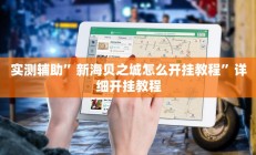 实测辅助”新海贝之城怎么开挂教程”详细开挂教程