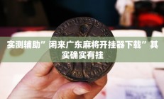 实测辅助”闲来广东麻将开挂器下载”其实确实有挂