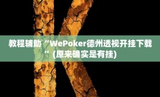 实测辅助”掌酷十三张开挂教程”开挂详细教程