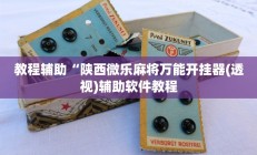 教程辅助“陕西微乐麻将万能开挂器(透视)辅助软件教程