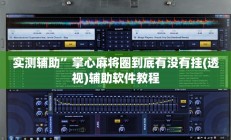 实测辅助”掌心麻将圈到底有没有挂(透视)辅助软件教程
