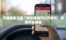 开挂辅助工具“欢乐碰胡可以开挂吗”详细开挂教程