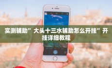 实测辅助”大头十三水辅助怎么开挂”开挂详细教程