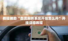 教程辅助“血流麻将系统开挂怎么开”开挂详细教程