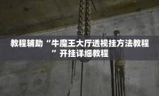 教程辅助“牛魔王大厅透视挂方法教程”开挂详细教程