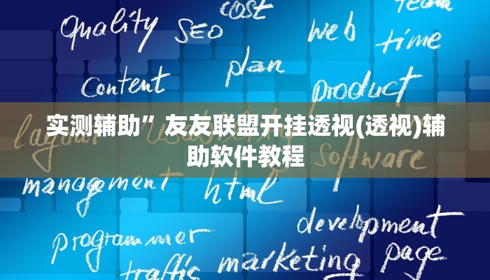 实测辅助”友友联盟开挂透视(透视)辅助软件教程
