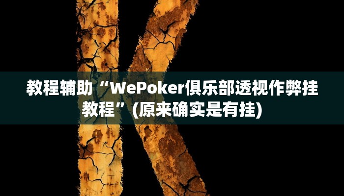 实测辅助“开运麻将开挂软件方法”(原来确实是有挂)