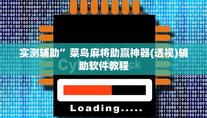 实测辅助”菜鸟麻将助赢神器(透视)辅助软件教程