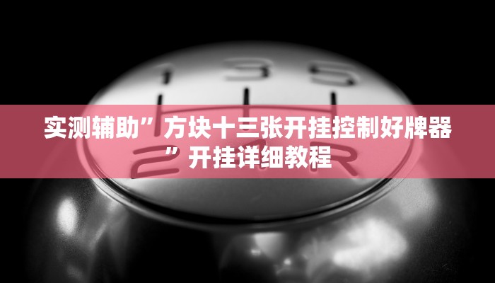 实测辅助”方块十三张开挂控制好牌器”开挂详细教程
