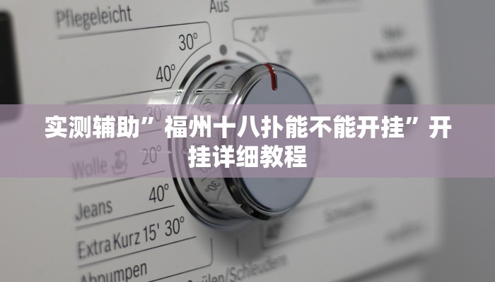 实测辅助”福州十八扑能不能开挂”开挂详细教程