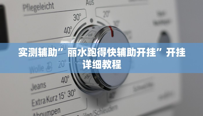 实测辅助”丽水跑得快辅助开挂”开挂详细教程