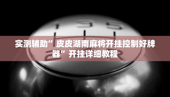 实测辅助”皮皮湖南麻将开挂控制好牌器”开挂详细教程