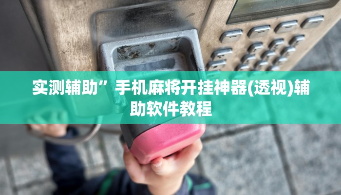 实测辅助”手机麻将开挂神器(透视)辅助软件教程